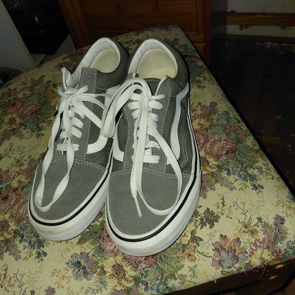 Vans Gray and White Women's Sneakers